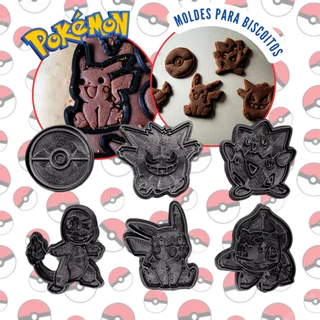 Cortador Marcador De Biscoito Pokémons Pikachu Ash Cubone Biscuit Pasta Americana