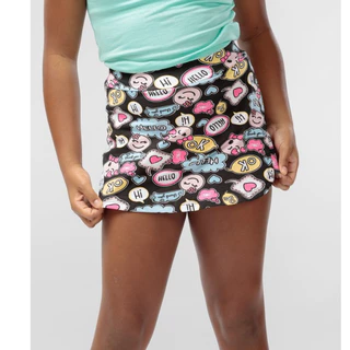 KIT 3 PEÇAS SHORTS SAIA INFANTIL DE COTTON SORTIDO