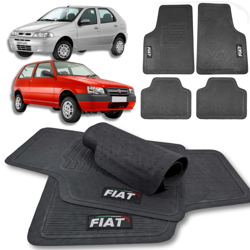 Tapete De Borracha Bordado Fiat Palio Pulse Strada Argo 4 Peças Todos ...