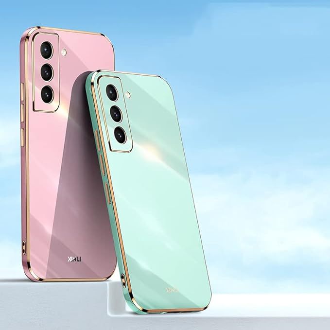 Capinha de Celular Luxuosa Com Borda Dourada Para Samsung Diversos Modelos