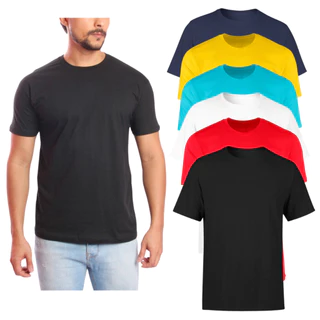 Kit 4 Camisetas Masculina Básica T-Shirt Slim AMGK