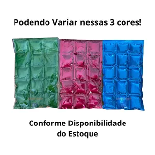 Cartela Gelo Gel Artificial Reutilizável Flexível Com 15 Cubos Para Compressa e Bolsa Térmica