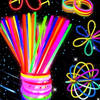 Kit 50 Pulseiras Neon Festa Balada Brilho Fluorescente