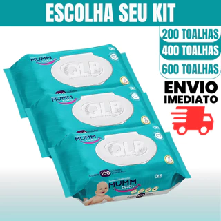 Kit Toalha Umedecida Mummbaby C/ 100 em Oferta na Shopee