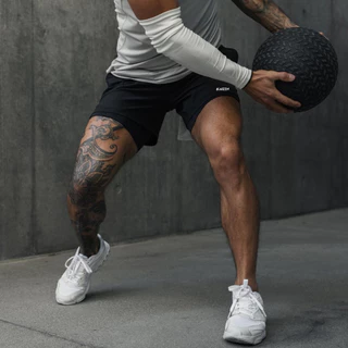 bermuda e shorts 2 em 1 academia e treino sport fit dry fit com elastano com proteçao uv alta performance