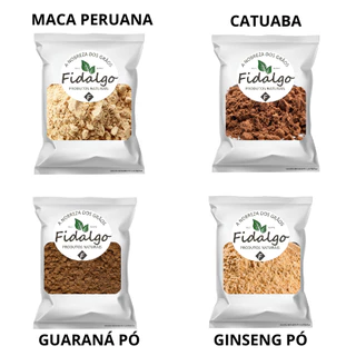 Kit Treino Natural Com Laudo 500g MACA PERUANA, 500g CATUABA, 500g GUARANÁ EM PÓ, 500g GINSENG