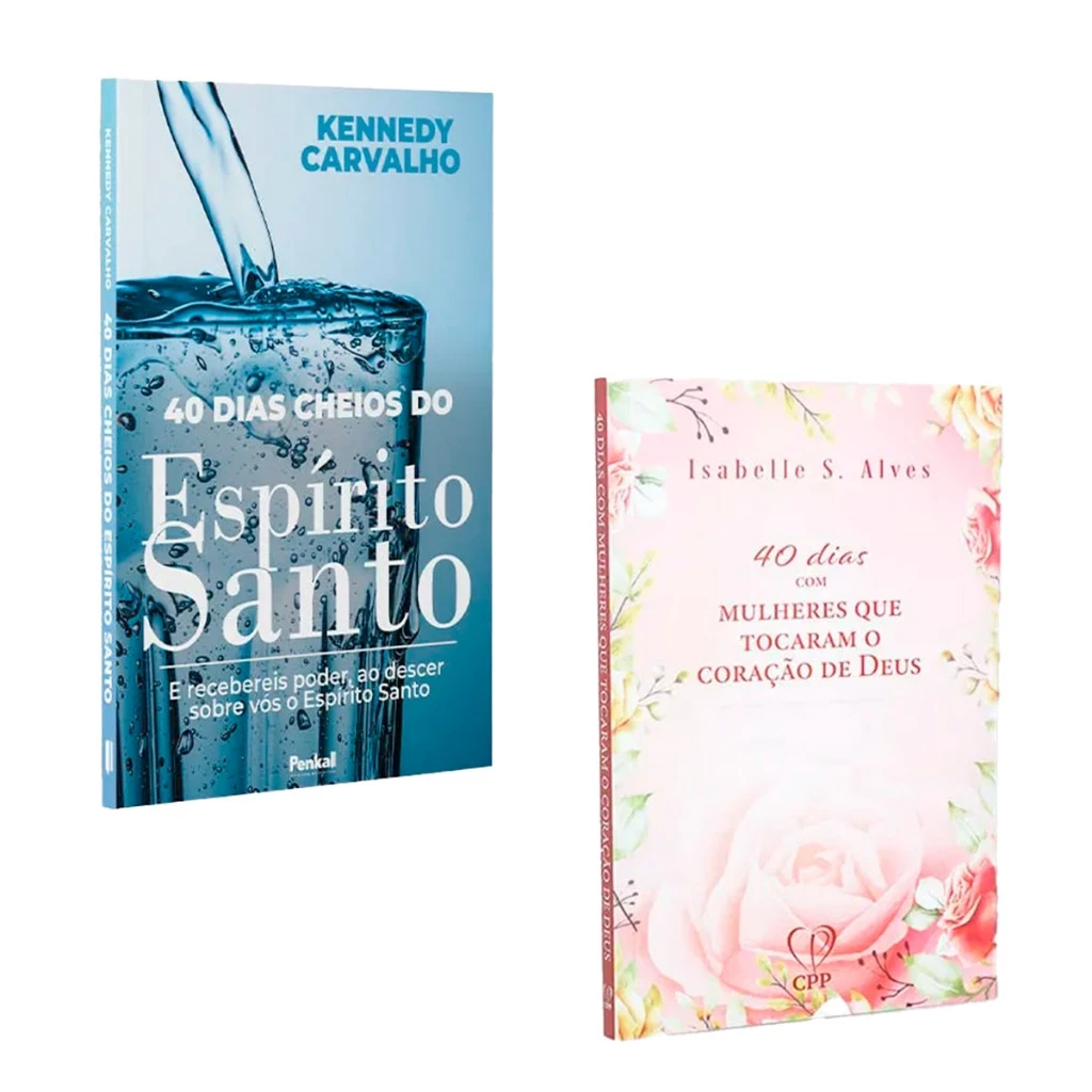 Kit 40 Dias Cheios do Espírito Santo + 40 Dias com Mulheres que Tocaram o Coração de Deus
