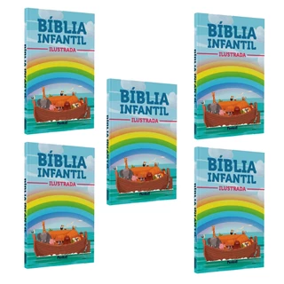 Kit 5 Bíblias Infantil | Bichos na Arca