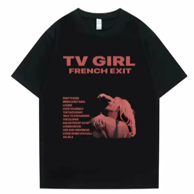 Camiseta Unissex TV Girl Blusa Algodão Simples Álbum French Exit E