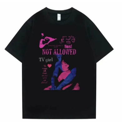 Camiseta Unissex TV Girl Blusa Algodão Simples Álbum French Exit E