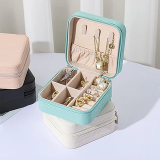 Kit 5 Porta Joia Caixinha Joias Para Viagem Portátil Armazenamento Anel Brinco Colar ATP01