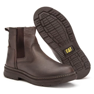 Bota Em Couro Masculina Coturno Botina Palmilha Gel Agro