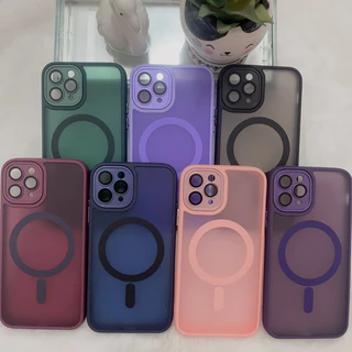 ② capa magnético fosco translúcido com proteção de câmera pra iPhone 7G 8G X XSMAX iPhone 11 iPhone 11pro iPhone 11promax iPhone 12 iphone 12pro iphone 12promax iPhone 13 iPhone 13promax