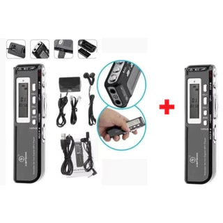 2x Gravador De Voz Equalizador Entrada Áudio Conversas Aulas Cor Preto - Gravador De Voz Digital 8gb Mp3 Usb Espião Microfone Lapela