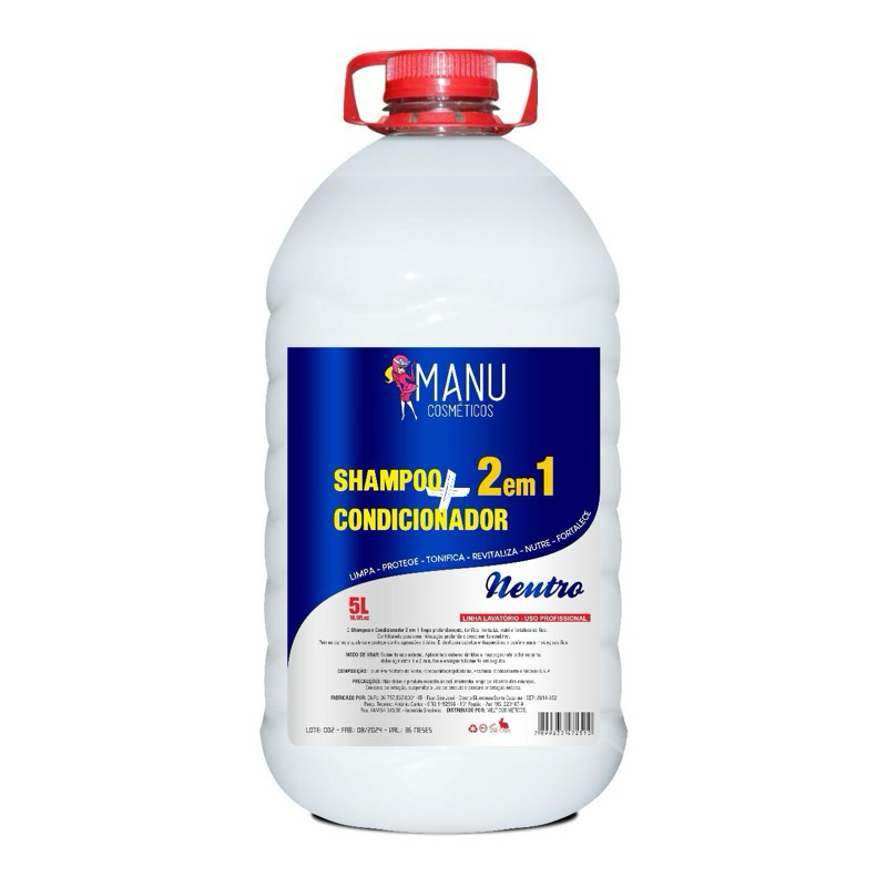 Shampoo + condicionador Lavatorio 2 em 1- 5 litros- shampoo profissional