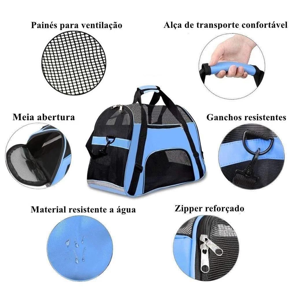Bolsa Transporte Pet Confortável para Viagens | Caprioli - Detalhes