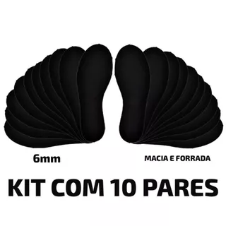 KIT 10 PARES PALMILHA ANTI-STRESS DE REPOSIÇÃO EM E.V.A 6mm