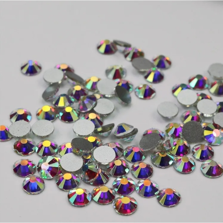 Lotto Outlet - 500 Strass Termoadesivi Hotfix - Qualità Basic In Vetro, SS16/4mm, Colore Aurora Boreale (AB Crystal), Per Costumi, Danza, Patchwork E Decorazione Tessuti