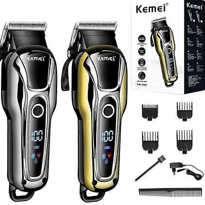 Maquina De Cortar Cabelo Sem Fio Turbo Profissional Kemei MDL03