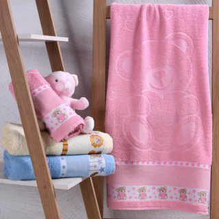 Kit 4 Toalhas de Banho Kids Infantil Para Bordar Ponto Cruz 100% Algodão