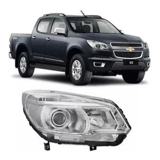 Farol Camionete S10 LTZ Foco Duplo Máscara Cromada C/ Projetor 12 2013 2014 2015 2016 2017 2018 2019