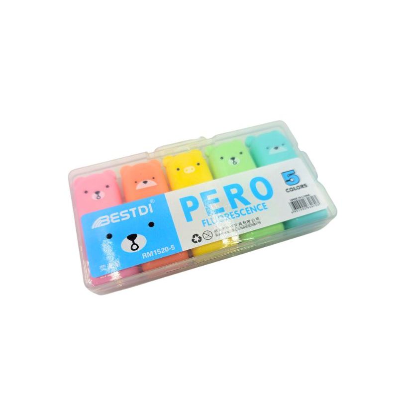 Kit Com 5 peças Marca Texto formado Ursinho foto
