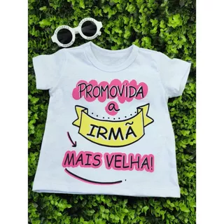 Camiseta Infantil Personalizada Irmãos 100% Suedine