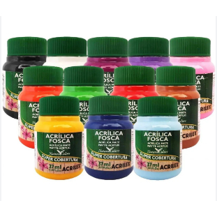 Tinta Acrílica Fosca 37ml Com 6 Unidades - ACRILEX