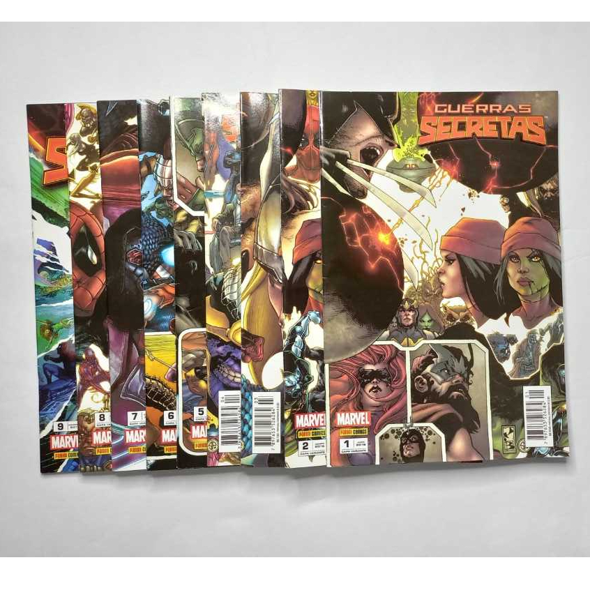 Guerras Secretas Marvel 1 a 9 Capas Variantes Completo Editora Panini 2016 Excelentes