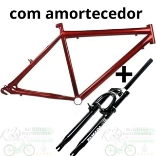 Quadro Aro 26 pra bicicleta motorizada + suspensão Premium em Oferta na Shopee