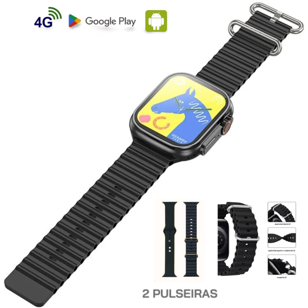 Relógio Inteligente smartwatch conectar-se à internet por 4G e