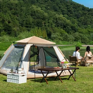Barraca Monta Sozinha Camping Dobrável Automática 3/4 Pessoas