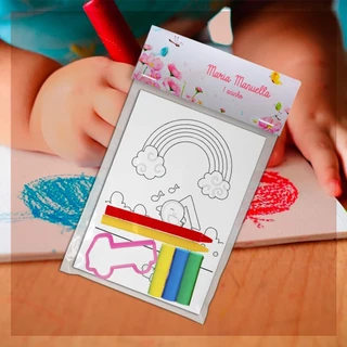 Unidades Personalizável De Kit Colorir Premium Festa Infantil Comemoração Tema Jardim Encantado