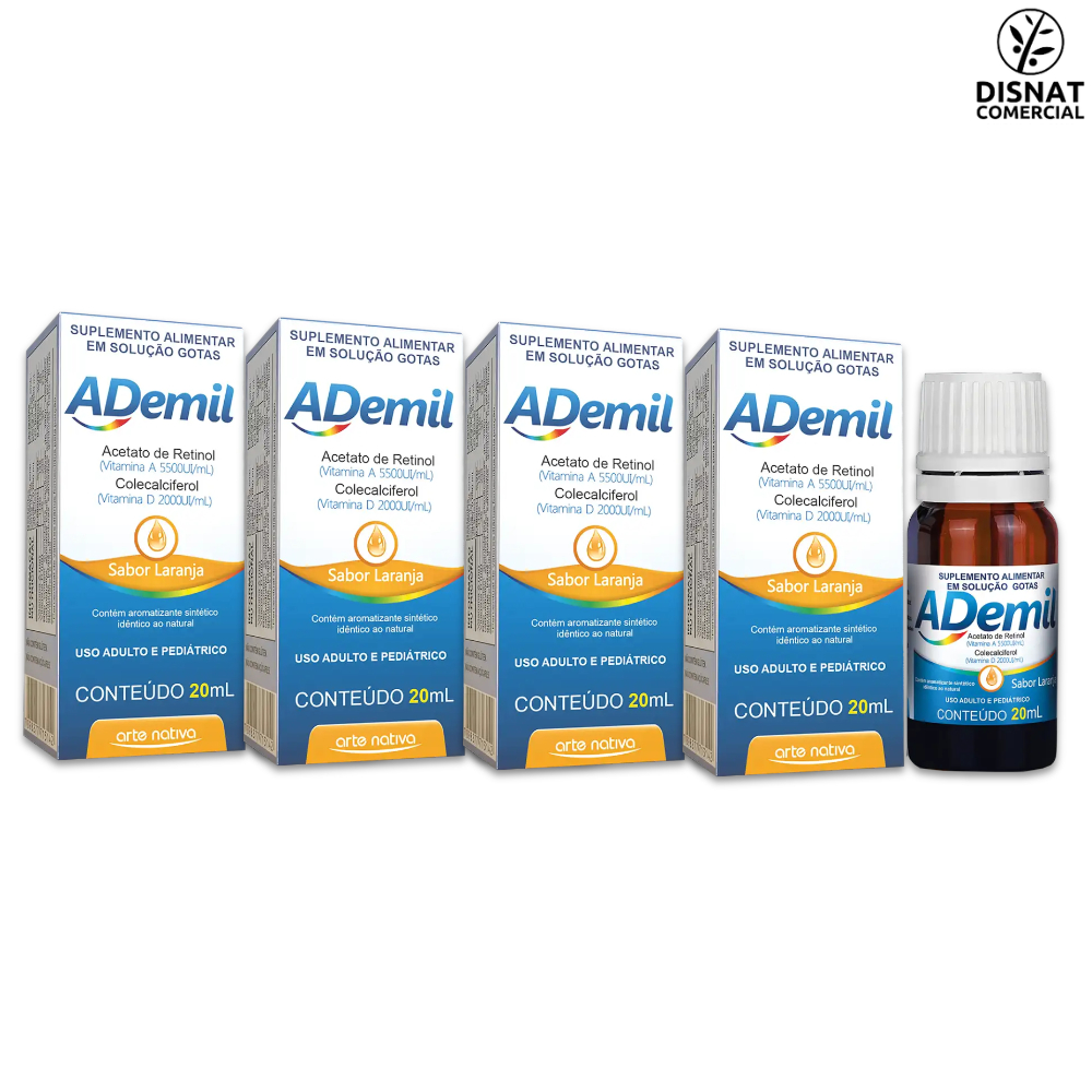 Polivitamínico Ademil Gotas Vitamina A e Vitamina D 20mL - Arte Nativa ...