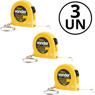 Kit com 3 Trenas Chaveiro Aço 2 Metros - Vonder