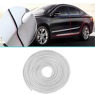 5 Metros Protetor de Portas Anticolisão Perfil U Pvc Flexível Universal Cor Branco