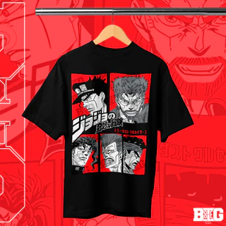 Camiseta Camisa Básica Jojo Adventure Anime Josuke Giorno Manga Teen Unissex