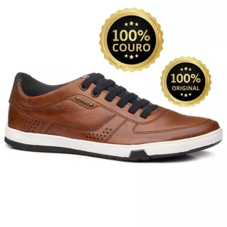 Sapatenis Pegada Masculino Microfibra PGD Fibertech Couro Legitimo Original 170418-01 Envio Imediato