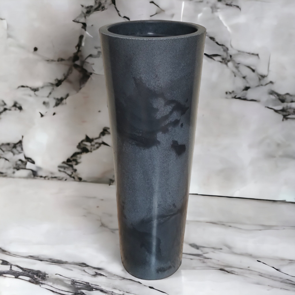 Vaso polietileno para plantas decorativo luxo coluna Ibiza efeito marmorizado 68x25