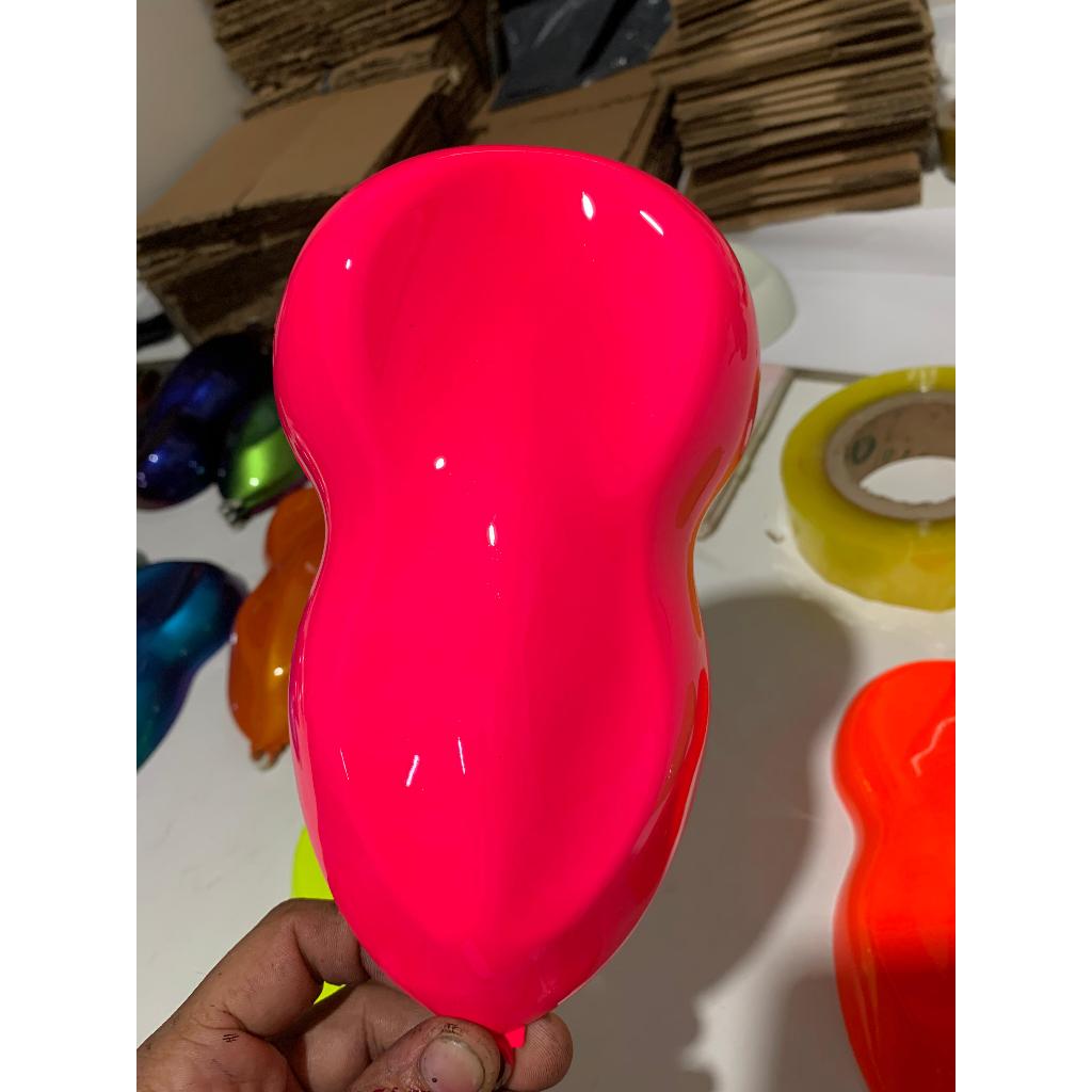 Tinta automotiva base poliester pink neon fluorescente