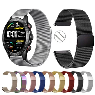 Pulseira de 22mm milanesa aço inox para Haylou Solar PRO de Engate Rapido