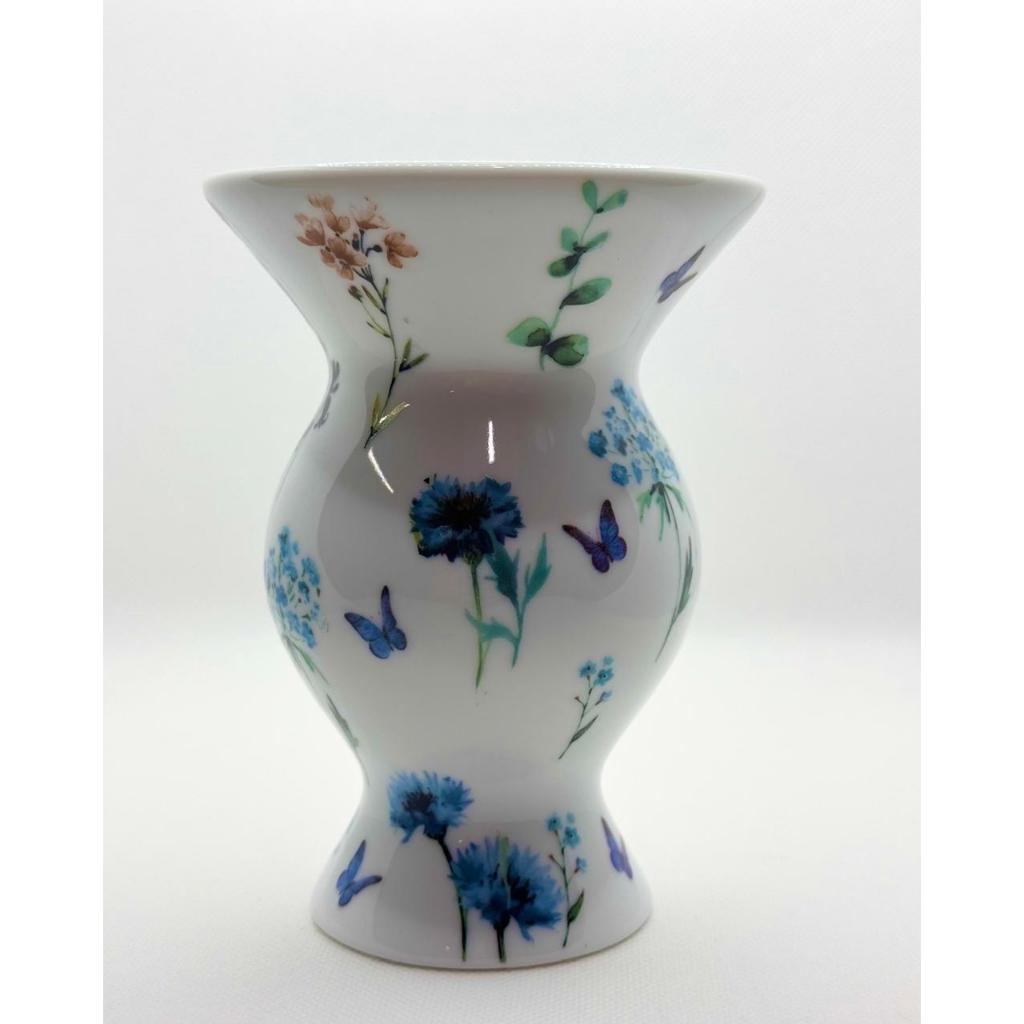 Cuia para chimarrão flores e borboletas - Porcelana