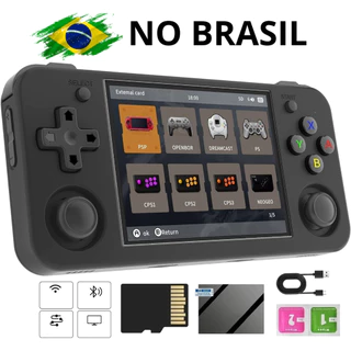 RG35XX H 128GB Console Retrô Video Game Emulador, Tela IPS de 3,5 Polegadas, WiFi Bluetooth 4.2 Preto