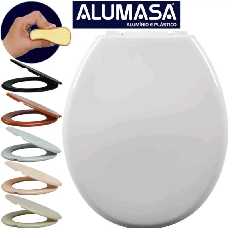 Assento Sanitário almofadado tampa Vaso Oval universal Redonda