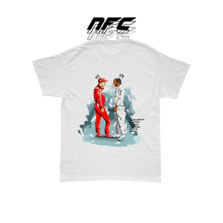 Camiseta Oversized Sebastian Vettel E Lewis Hamilton Formula 1 Gearhead Unissex Estampada P M G GG Algodão