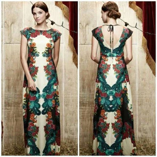 Vestido longo Antix O Grande Pavão M