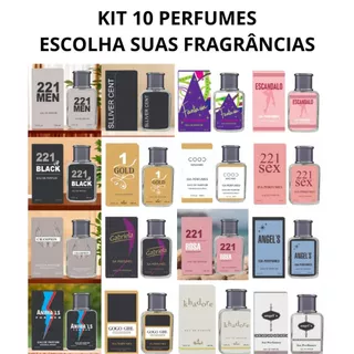 KIT 10 PERFUMES 100ML MASCULINO E FAMININO A BASE DE ÓLEO ESCOLHA SUAS FRAGRÂNCIAS