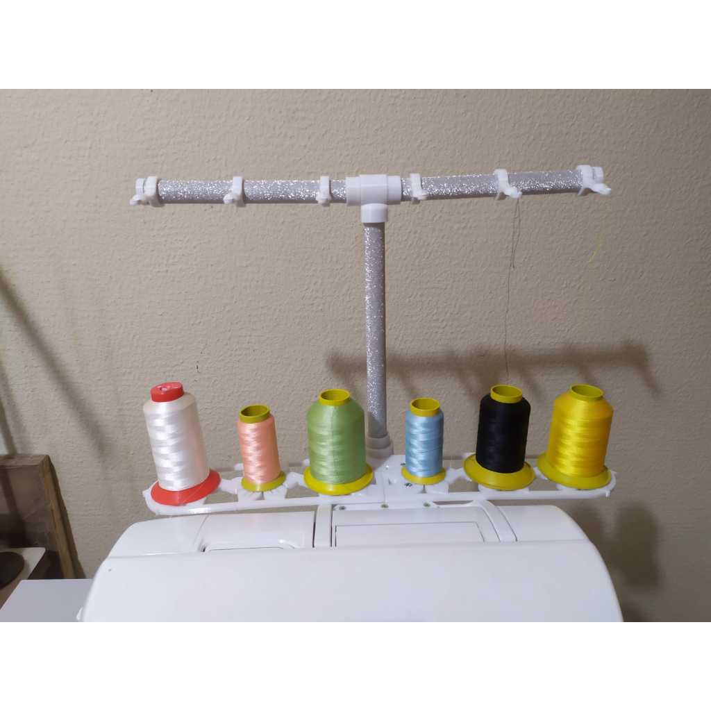 Suporte porta 6 cones de linha para bordadeira Brother BP2100 BP2150 BP3600