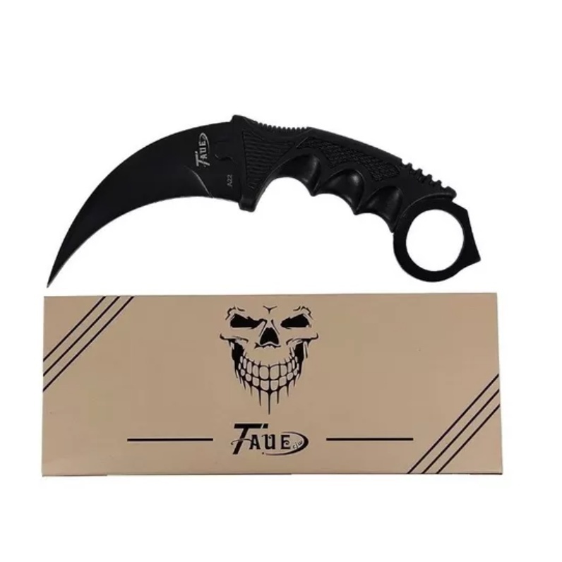 Faca Canivete Curvado Oxidado Com Bainha Modelo Karambit A22