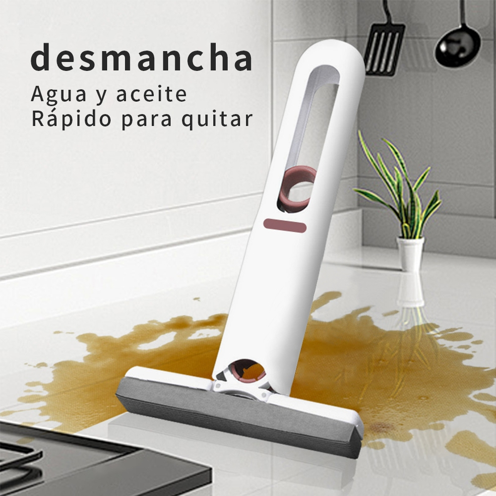 Mini Rodo Esfregão Portátil Absorvente Auto-Squeeze Limpeza Multifuncional Retratil De Pia Cozinha
